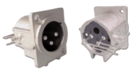 ITT Cannon Male and Female PCB Metal Flange Mount Receptacle, XLM